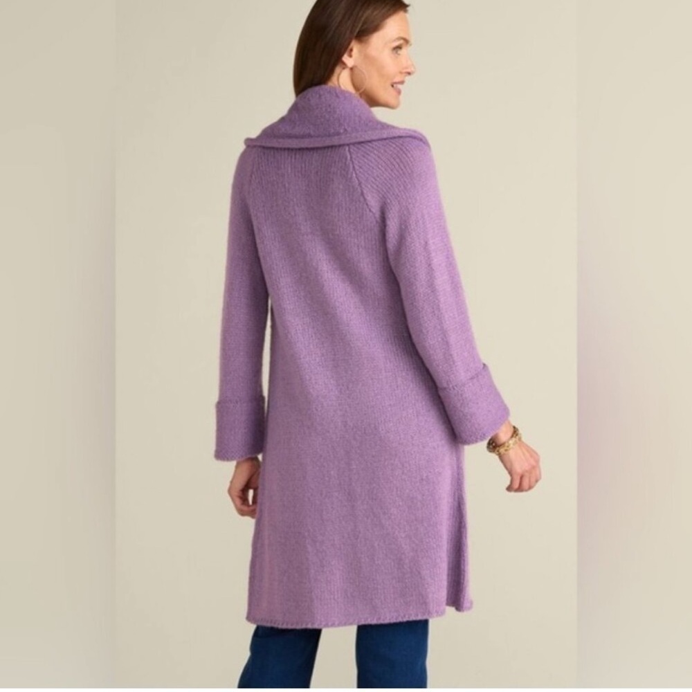 Soft Surroundings Purple Telluride Wool And Mohair Cardigan M - Picture 2 of 8